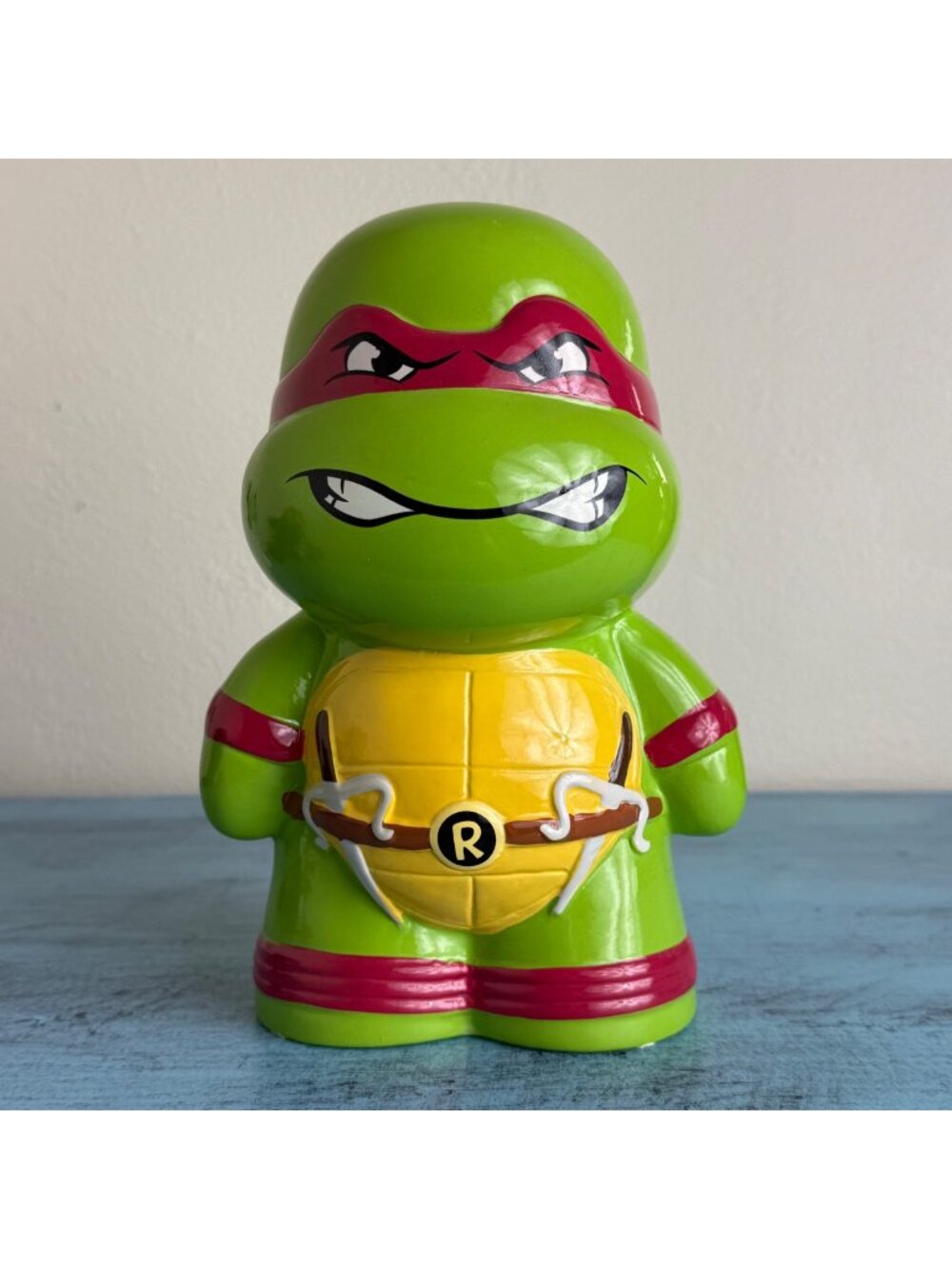 Teenage Mutant Ninja Turtles Raphael Coin Bank Ceramic 2014 Collectible